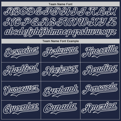 Custom Navy White Pinstripe White Authentic Two Tone Baseball Jersey