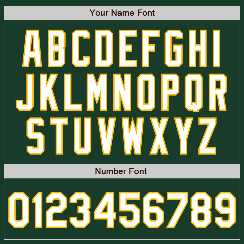 Custom Green Gold Pinstripe White Authentic Two Tone Baseball Jersey