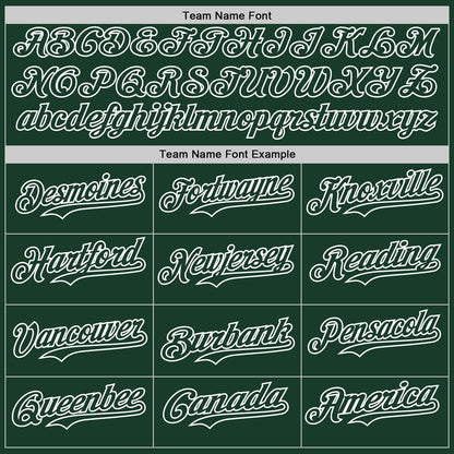 Custom Green White Pinstripe White Authentic Two Tone Baseball Jersey