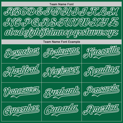 Custom Kelly Green White Pinstripe White Authentic Two Tone Baseball Jersey