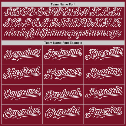 Custom Crimson White Pinstripe White Authentic Two Tone Baseball Jersey