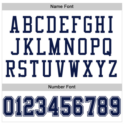 Custom White Navy-White Mesh Authentic Football Jersey