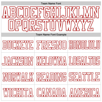 Custom White White-Red Mesh Authentic Football Jersey