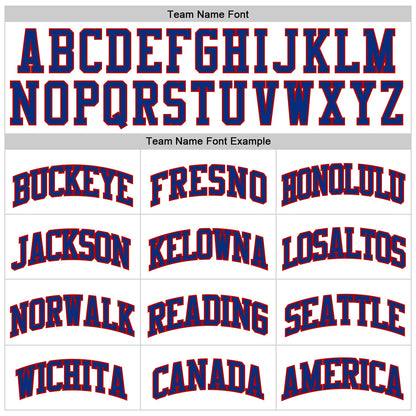 Custom White Royal-Red Authentic Throwback Basketball Jersey