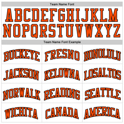 Custom White Orange Pinstripe Orange-Black Authentic Basketball Jersey