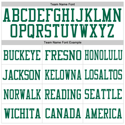 Custom White Kelly Green-Red Mesh Authentic Football Jersey
