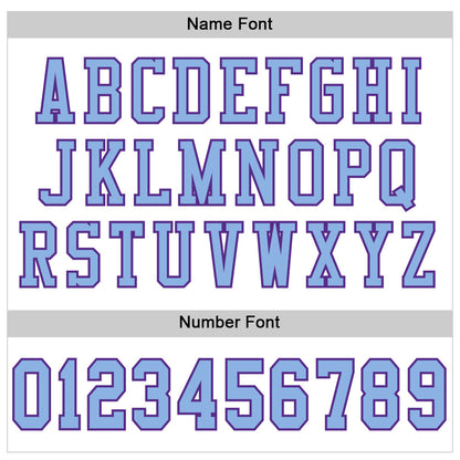 Custom White Light Blue-Purple Mesh Authentic Football Jersey