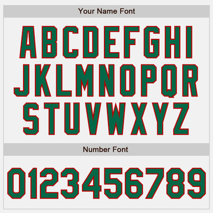 Custom White (Kelly Green Red Pinstripe) Kelly Green-Red Authentic Baseball Jersey