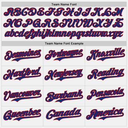 Custom White Red-Royal Authentic Baseball Jersey