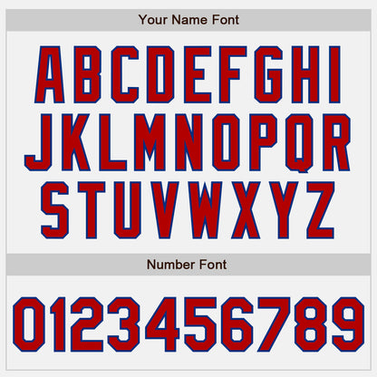 Custom White Red-Royal Authentic Baseball Jersey