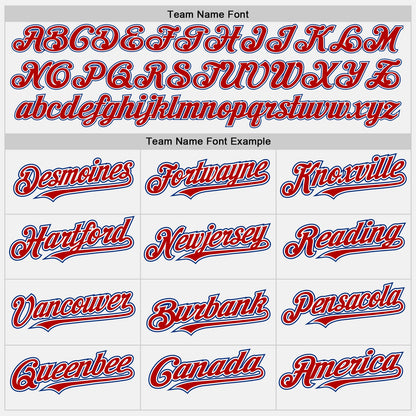 Custom White Red-Royal Authentic Baseball Jersey