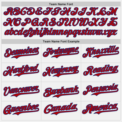 Custom White Red Royal-Gold Authentic Baseball Jersey