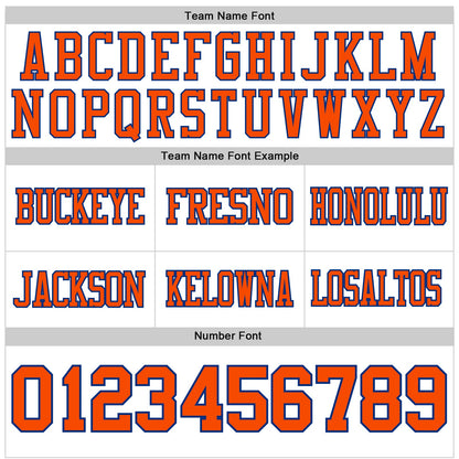Custom White Orange-Royal Mesh Authentic Football Jersey