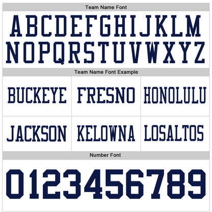 Custom White Navy Mesh Authentic Football Jersey