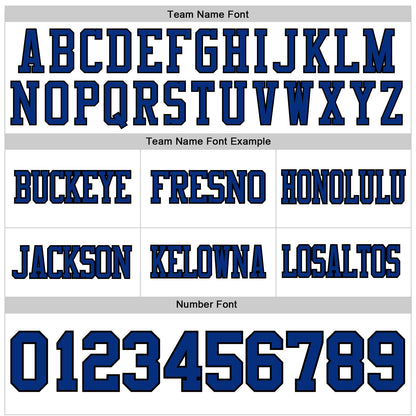 Custom White Royal-Black Mesh Authentic Football Jersey