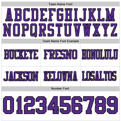 Custom White Purple-Black Mesh Authentic Football Jersey