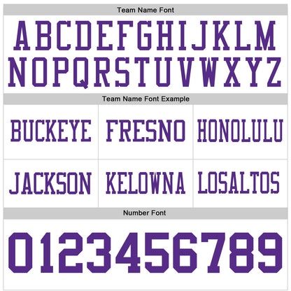Custom White Purple Mesh Authentic Football Jersey