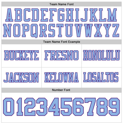 Custom White Light Blue-Purple Mesh Authentic Football Jersey