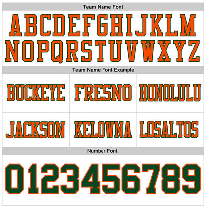 Custom White Green-Orange Mesh Authentic Football Jersey