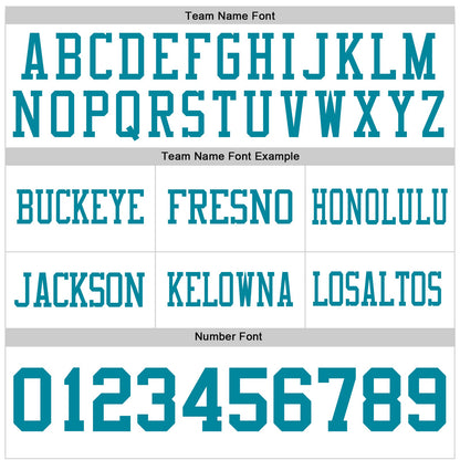 Custom White Teal Mesh Authentic Football Jersey