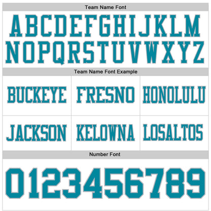 Custom White Teal-Gray Mesh Authentic Football Jersey