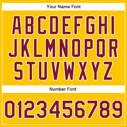 Custom Yellow Crimson-White Authentic Baseball Jersey