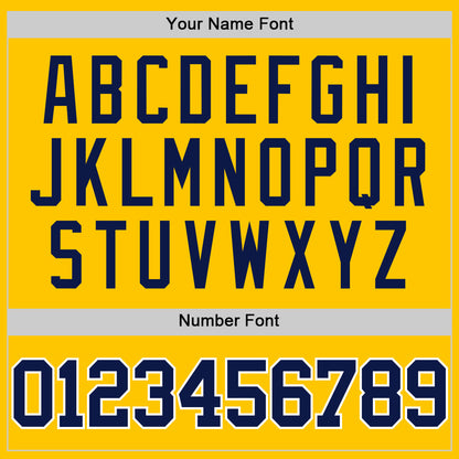 Custom Yellow Navy-White Authentic Basketball Jersey