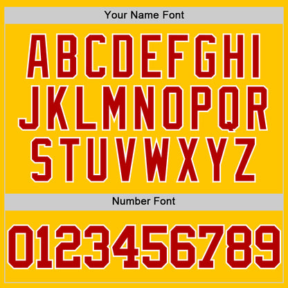 Custom Yellow Red-White Authentic Basketball Jersey