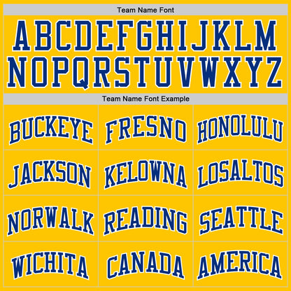 Custom Yellow Royal-White Authentic Basketball Jersey