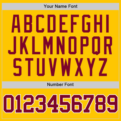 Custom Yellow Maroon-White Authentic Basketball Jersey