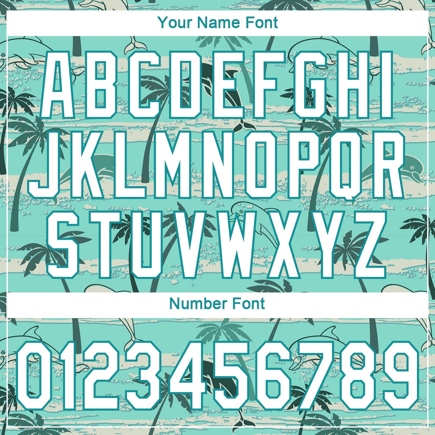 Custom Teal White-Aqua 3D Pattern Design Hawaii Palm Trees Authentic Baseball Jersey