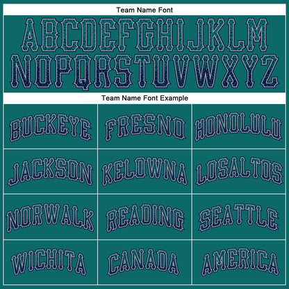 Custom Teal Navy-Gray Authentic Drift Fashion Baseball Jersey