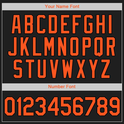 Custom Black Orange Baseball Jersey