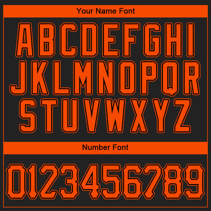 Custom Black Orange Authentic Baseball Jersey