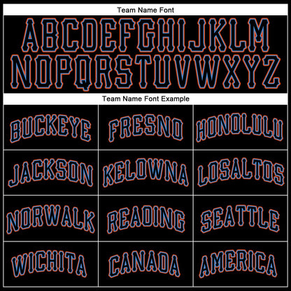 Custom Black Black-Powder Blue Authentic Baseball Jersey