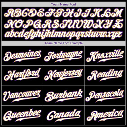 Custom Black White-Purple Authentic Baseball Jersey