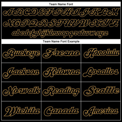 Custom Black Black-Old Gold Mesh Authentic Throwback Football Jersey