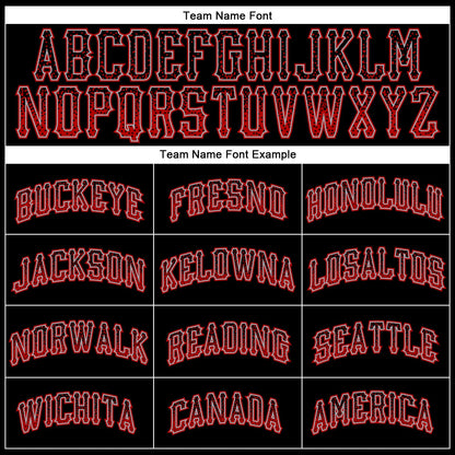 Custom Black Red-Gray Authentic Drift Fashion Baseball Jersey