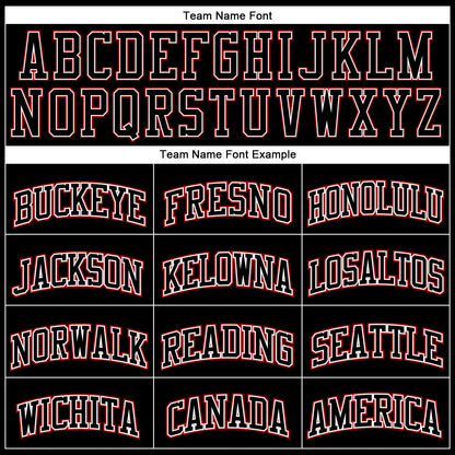 Custom Black Red Pinstripe Black-White Authentic Basketball Jersey