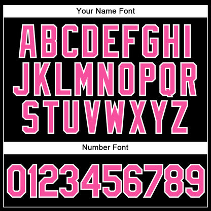 Custom Black Pink-White Authentic Baseball Jersey