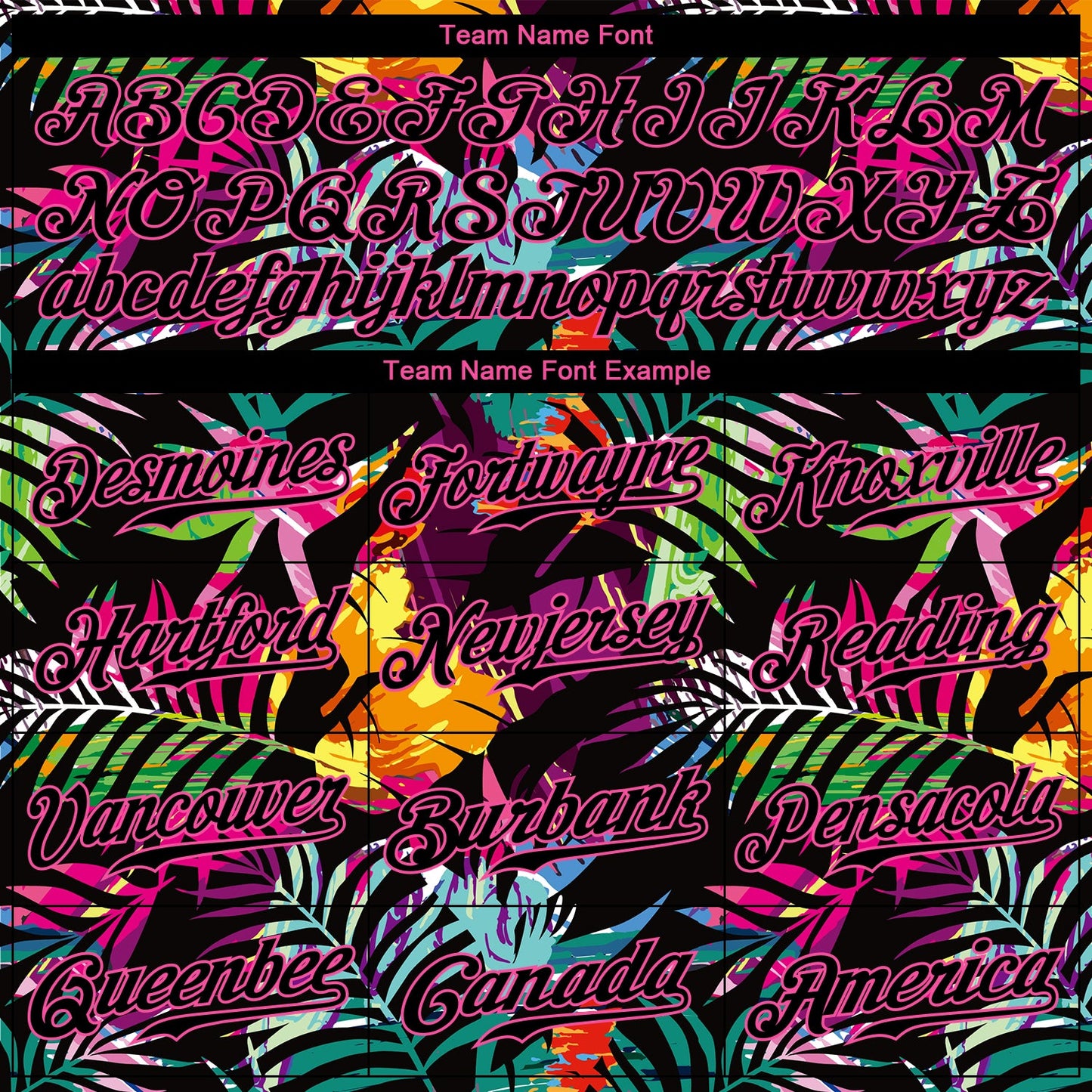 Custom Black Black-Pink 3D Pattern Design Tropical Palm Palm Leaves Authentic Baseball Jersey