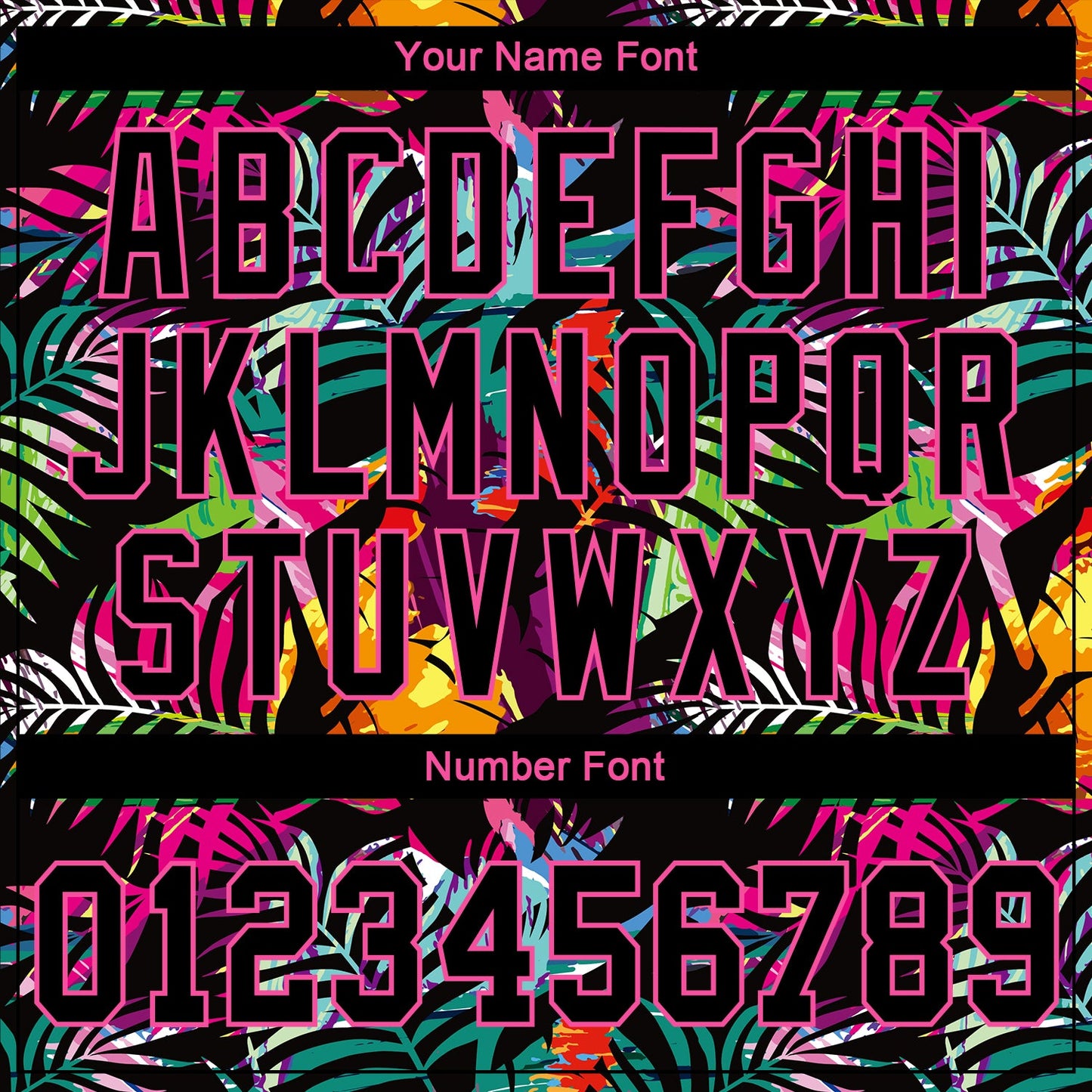 Custom Black Black-Pink 3D Pattern Design Tropical Palm Palm Leaves Authentic Baseball Jersey