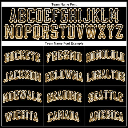 Custom Black Old Gold-White Authentic Drift Fashion Baseball Jersey