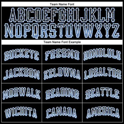 Custom Black Light Blue-White Authentic Drift Fashion Baseball Jersey