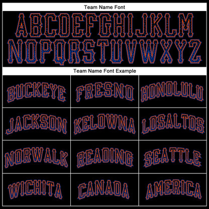 Custom Black Royal-Orange Authentic Drift Fashion Baseball Jersey