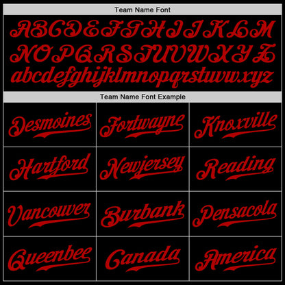 Custom Black Red Authentic Baseball Jersey