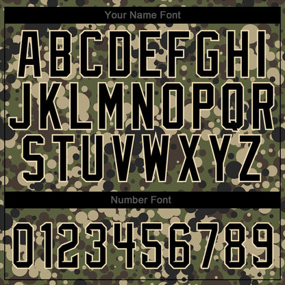 Custom Camo Black-Cream Authentic Salute To Service Baseball Jersey