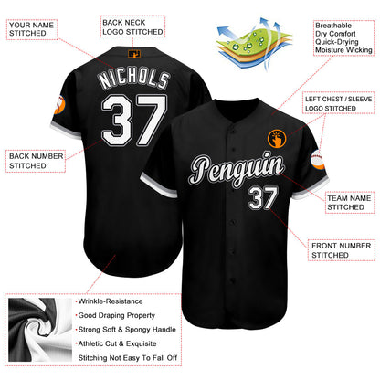 Custom Black White-Gray Baseball Jersey