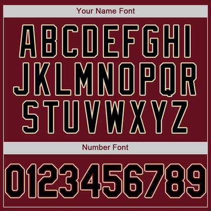 Custom Crimson Black-City Cream Authentic Baseball Jersey