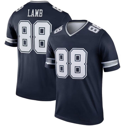 Custom Men's Cowboys Nevy/Gray Exact Replica Football Jersey - TopFanCustom